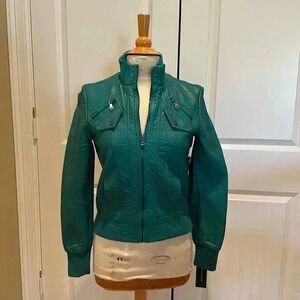 Teal Moto Jacket